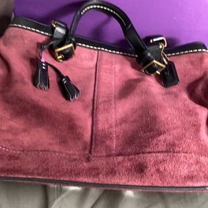 Coach Suede burgundy purse